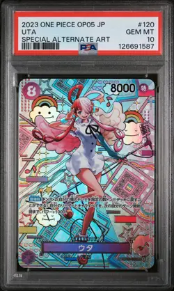 PSA 10 - Uta - OP02 120 AA SP SEC - OP05 - Japanese - One Piece Card - Image 1