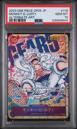 PSA 10 - Monkey D. Luffy - OP05 119 AA SEC - Japanese - One Piece Card - Image 1