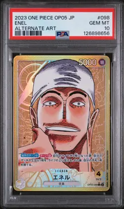 PSA 10 - Enel - OP05 098 AA Leader - Japanese One Piece Card - Awakening New Era - Image 1