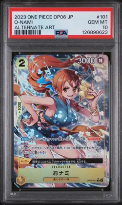 PSA 10 - O-Nami - OP06 101 AA - Japanese - One Piece Card - Wings of the Captain - Image 1