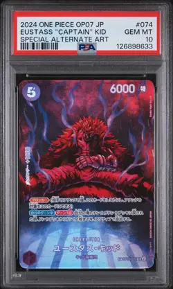 PSA 10 - Eustass Captain Kid - OP05 074 SP OP07 - Japanese - One Piece Card - Image 1