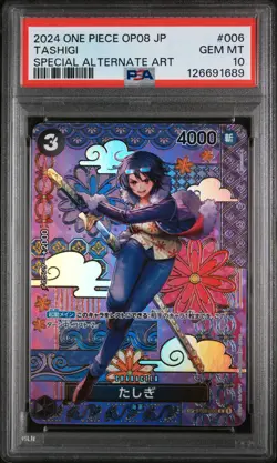 PSA 10 - Tashigi - ST06 006 SP OP08 - Japanese - One Piece Card - Two Legends - Image 1