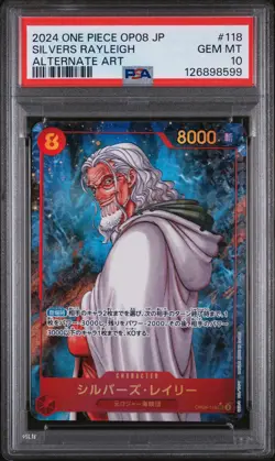 PSA 10 - Silvers Rayleigh - OP08 118 AA SEC - Japanese - One Piece - Two Legends - Image 1