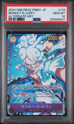 PSA 10 - Monkey D. Luffy - OP05 119 AA SEC PRB 01 - Japanese - One Piece Card - Image 1
