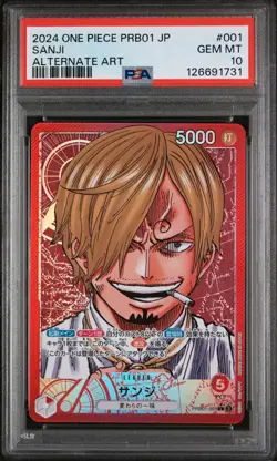 PSA 10 - Sanji - PRB01 001 AA Leader - Japanese - One Piece Card - The Best - Image 1