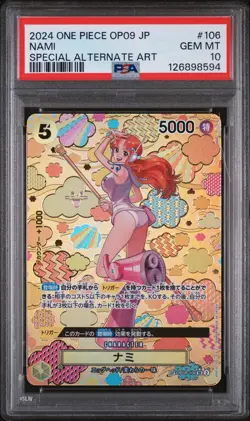 PSA 10 - Nami - OP08 106 AA SP OP09 Japanese One Piece Emperors in the New World - Image 1