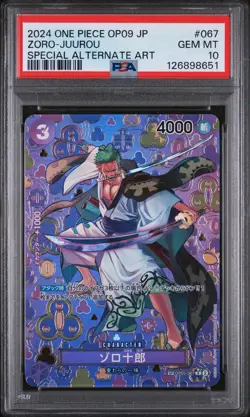 PSA 10 - Zoro-Juurou - OP05 067 AA SP - Japanese - One Piece Card - OP09 - Image 1