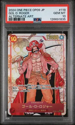 PSA 10 - Gol D. Roger - OP09 118 AA SEC - Japanese - One Piece Card - Image 1