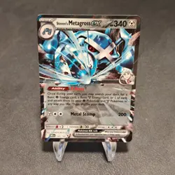 Pokemon Destined Rivals Steven's Metagross EX Double Rare Card 145/182 NM - Image 1
