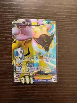 Pokemon TCG 2012 Raikou EX Full Art Ultra Rare card 105/108 Dark Explorers Clean - Image 2