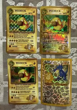 Vintage Pokemon Psyduck Bundle. Australian print and Sticker Cards. - Image 1