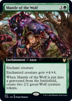 Mantle of the Wolf (Extended Art) FOIL Theros Beyond Death NM Rare CARD ABUGames - Image 1