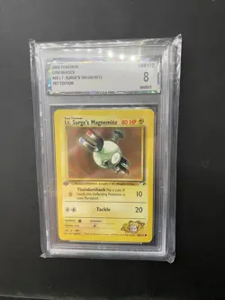 LT. SURGE'S MAGNEMITE Gym Heroes 1ST EDITION Pokemon Card 80/132 CGA 8 - Image 1