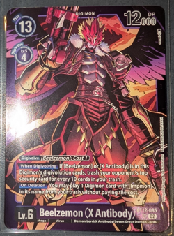 Digimon TCG - Beelzemon (X Antibody) BT12-085 SR - Limited Card Pack - M/NM - Image 1