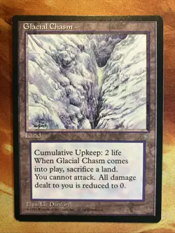 MTG Glacial Chasm Ice Age Very Lightly Played Condition Rare Land Vintage!!! - Image 1