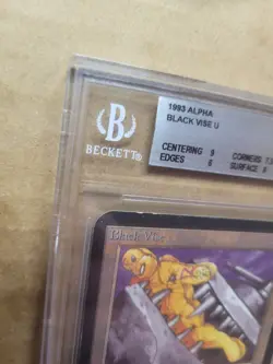 Black Vise ALPHA Magic MTG Beckett Graded 7 NM Near Mint BGS Uncommon English - Image 2