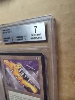 Black Vise ALPHA Magic MTG Beckett Graded 7 NM Near Mint BGS Uncommon English - Image 3