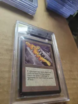 Black Vise ALPHA Magic MTG Beckett Graded 7 NM Near Mint BGS Uncommon English - Image 5