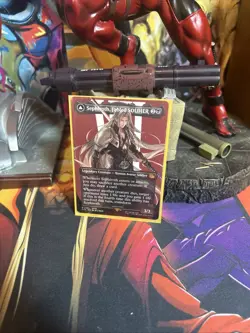 Sephiroth, Fabled SOLDIER BORDERLESS 0382 MTG MANOR Rare Magic Final Fantasy - Image 1