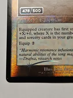 Magic MTG - Runechanter's Pike Brothers' War Retro Artifact #111 Serial 478/500 - Image 2