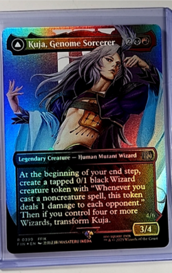 MTG Magic The Gathering Final Fantasy Borderless Foil #399 Kuja Genome Sorcerer - Image 1