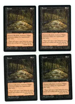 4x Perish Magic Gathering MTG - Tempest - Perish x4 Very LP condition Playset - Image 1