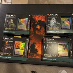 MTG Lord of the Rings: Tales of Middle Earth Commander Deck Set of 4 - Image 1