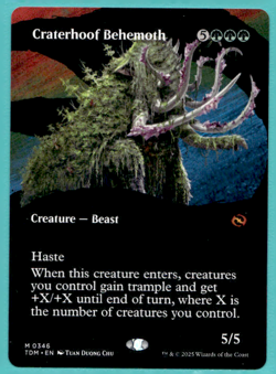 CRATERHOOF BEHEMOTH BORDERLESS TARKIR: DRAGONSTORM TDM MYTHIC BEAST MTG 346 - Image 1