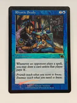 Rhystic Study - FOIL - Prophecy - LP MTG Magic (B) - Image 1