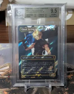 BGS 9.5 Cloud Ex-SOLDIER (Borderless) (Surge Foil) Commander: Final Fantasy Foil - Image 1