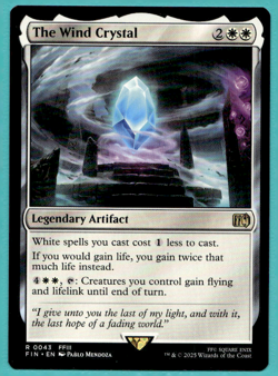 THE WIND CRYSTAL FINAL FANTASY FIN RARE LEGENDARY ARTIFACT MTG 43 - Image 1