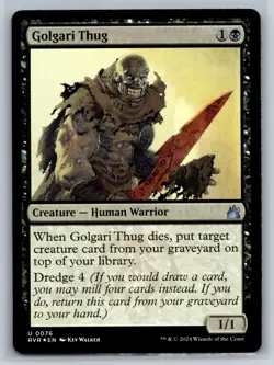 Golgari Thug Holo U Ravnica Remastered 76 NM - Image 1