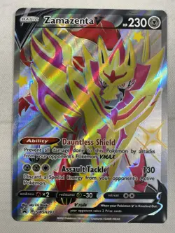Zamazenta V SWSH293 Full Art Shiny Pokemon TCG Sword & Shield Black Star Promo - Image 1