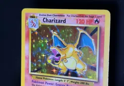 Pokemon TCG Charizard Base Set 4/102 Holo Unlimited Holo Rare MP - Image 2