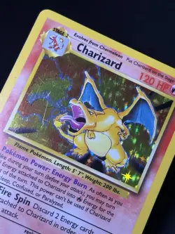 Pokemon TCG Charizard Base Set 4/102 Holo Unlimited Holo Rare MP - Image 4