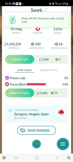 Pokemon Go Shiny Sawk - Image 2