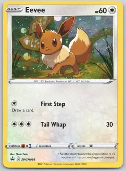 Eevee SWSH095 Sword & Shield Ultra Rare Holo Promo Pokemon Card NM - Image 1