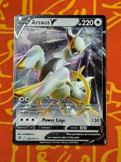 POKEMON TCG ARCEUS V 122/172 METAL CARD NEAR MINT PREMIUM COLLECTION - Image 1