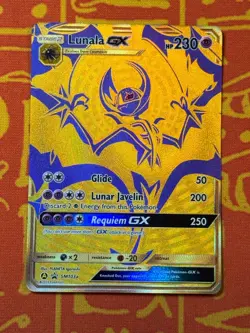POKEMON TCG LUNALA GX SM103a HOLO BLACK STAR PROMO NEAR MINT - Image 1