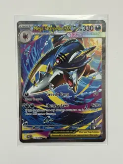 2025 Pokemon Phantasmal Flame Mega Sharpedo ex Special Illustration Rare 127/094 - Image 1