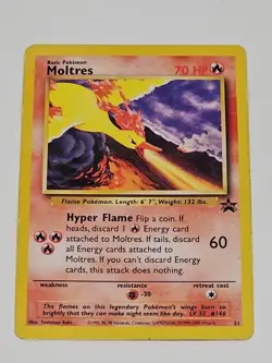 Moltres 70 HP #21 Black Star Promo 2000 Pokemon Card TCG - Image 1