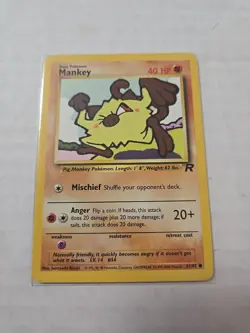 MANKEY - Team Rocket Set - 61/82 - Common - Pokemon Card - Unlimited - WOTC - Image 1