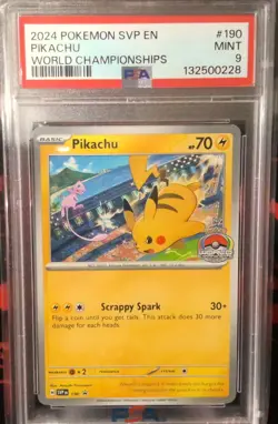 PSA 9 MINT 2024 Pokemon Scarlet & Violet Black Star Promo 190 Pikachu - Image 1