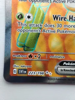 Pokemon TCG - Spidops Ex 223/198 - S&V Base Set - Double Rare Card N/M - Image 3
