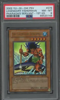YuGiOh The Legendary Fisherman 1st Edition PSV-076 Grade PSA 8 N MINT Ultra Rare - Image 1