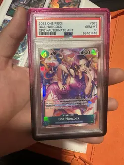 PSA 10 One Piece Boa Hancock SR Alt Art OP01-078 Romance Dawn English Gem Mint - Image 1