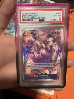 PSA 10 One Piece Boa Hancock SR Alt Art OP01-078 Romance Dawn English Gem Mint - Image 3