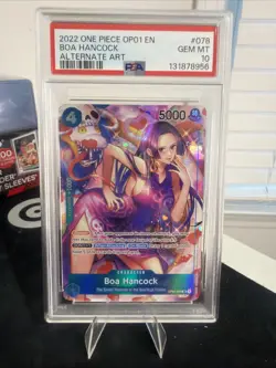 Boa Hancock OP01-078 Parallel SR One Piece Card Romance Dawn PSA 10 - Image 1