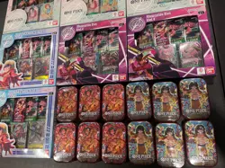 HUGE ONE PIECE LOT 3x Illustration Box Vol 1 3 4 12x Tin Set Luffy Nami Boa card - Image 5