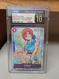 2025 One Piece Illustration Box Vol.1 O-Nami OP05-062 Promo Card CGC Pristine 10 - Image 1